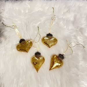 Wisteria Glass Heart Crown Ornament